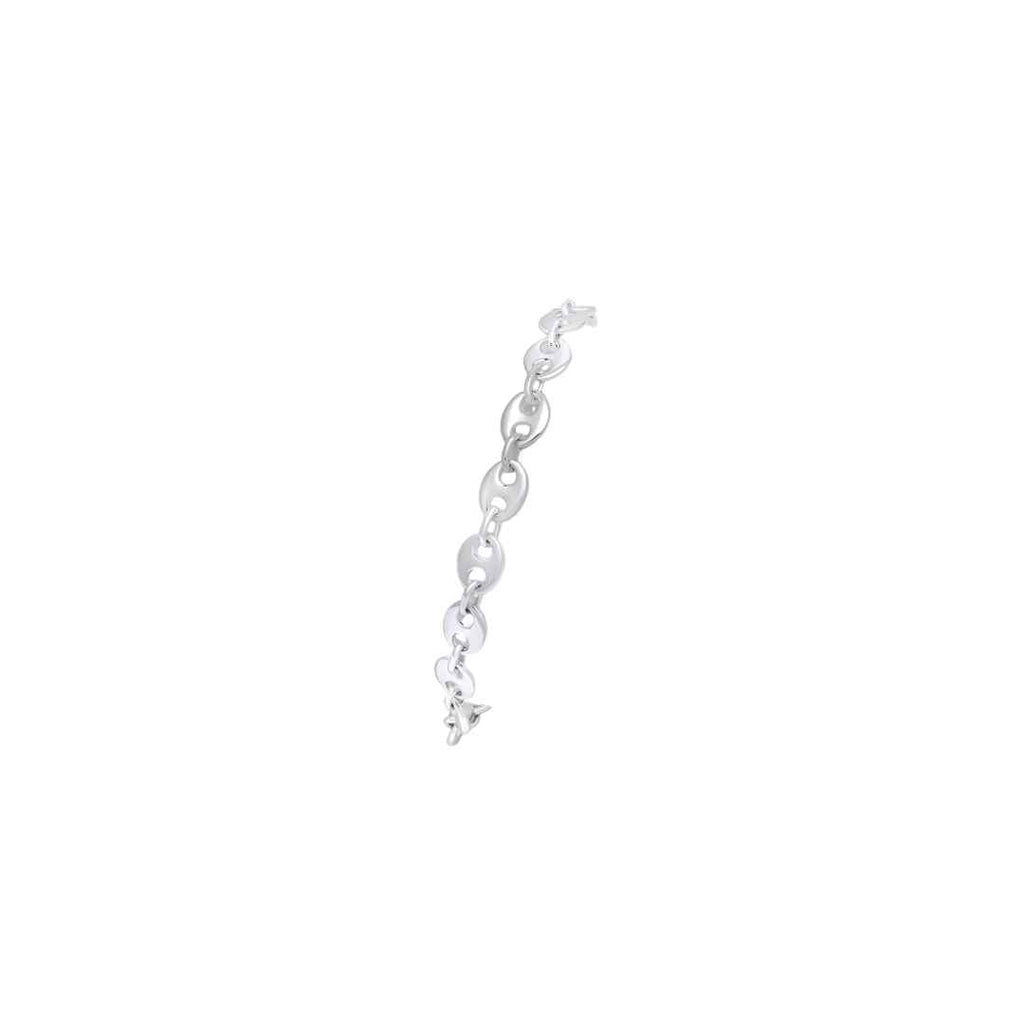 Silver 6mm Handmade Marine Cable Chain Bracelet