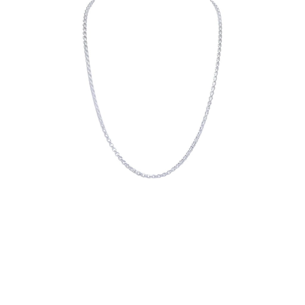 Silver 4mm Rounded Box Belcher Chain