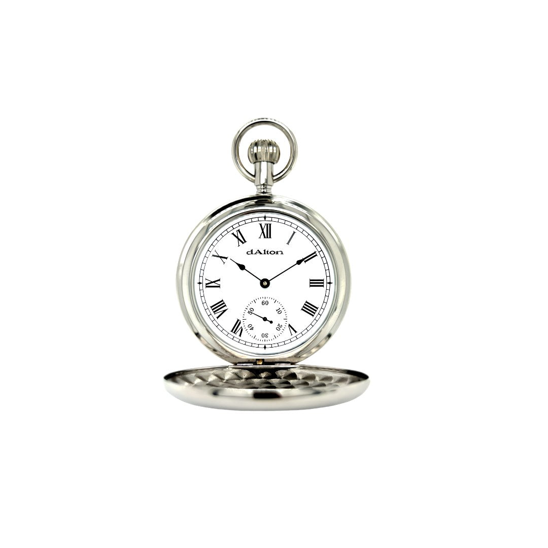 Dalton Silver-Tone Pocket Watch with Small Seconds Dial