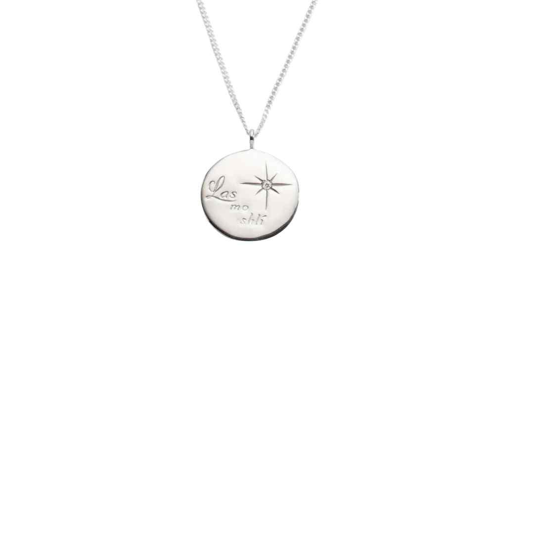 Enibas Silver Las mo Shlí Large Diamond Pendant