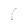 Silver 6mm Handmade Pinched Infinity Chain Bracelet