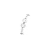 Silver 14.5mm Handmade Linked Circles Chain Bracelet