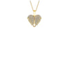 Sterling Silver Gold Plated CZ Open Wing Heart Pendant
