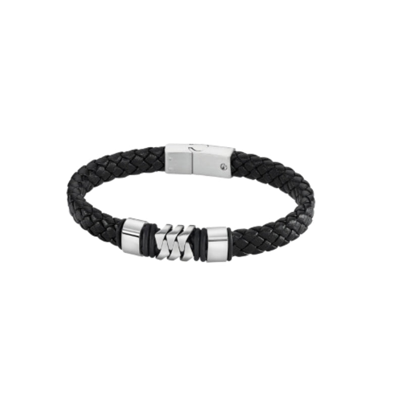 Lotus Style Men’s Braided Leather Bracelet
