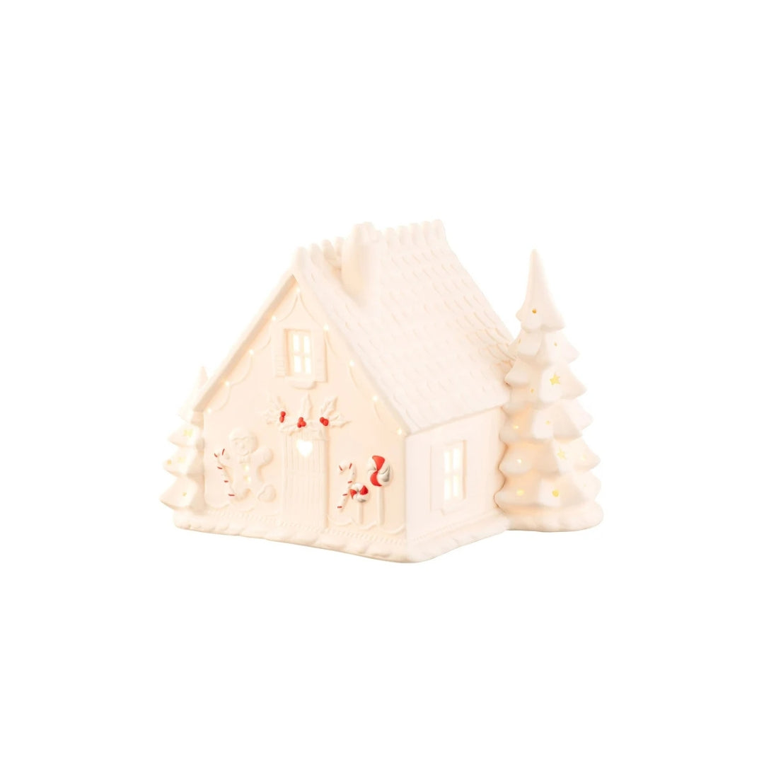 Belleek Ginger bread house LED