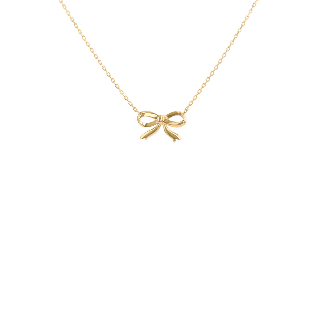 9ct Yellow Gold Bow Necklet