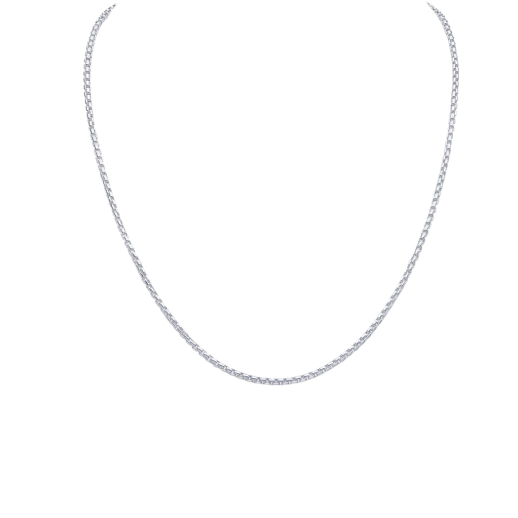 Silver 2.5mm Rounded Box Belcher Chain