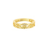 Sterling Silver Gold‑Plated Claddagh Band Ring