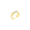 9ct Yellow Gold Pavé CZ Statement Ring