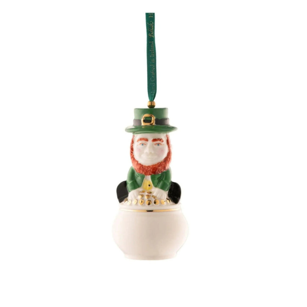 Belleek leprechaun Ornament
