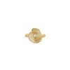 9ct Yellow Gold Textured Diamond Flower Ring