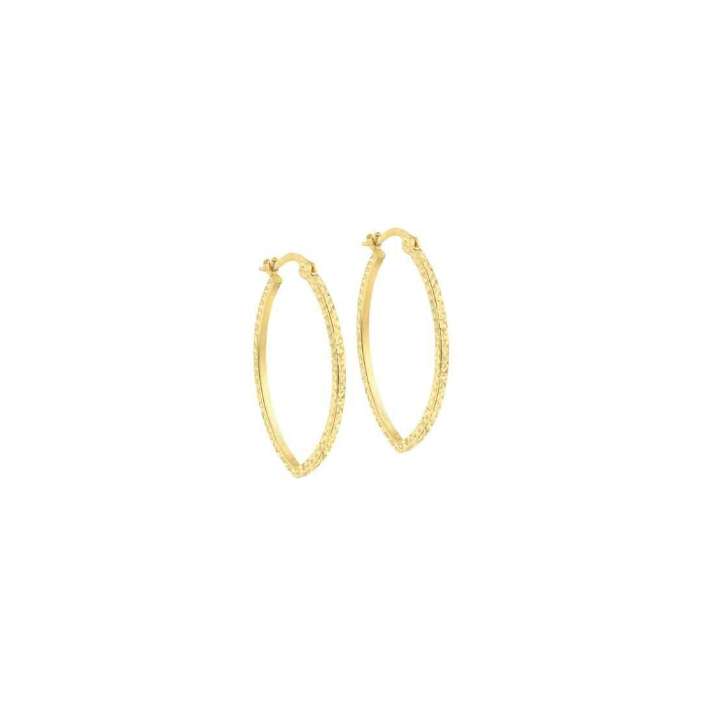9ct Yellow Gold Creole Hoop Earrings
