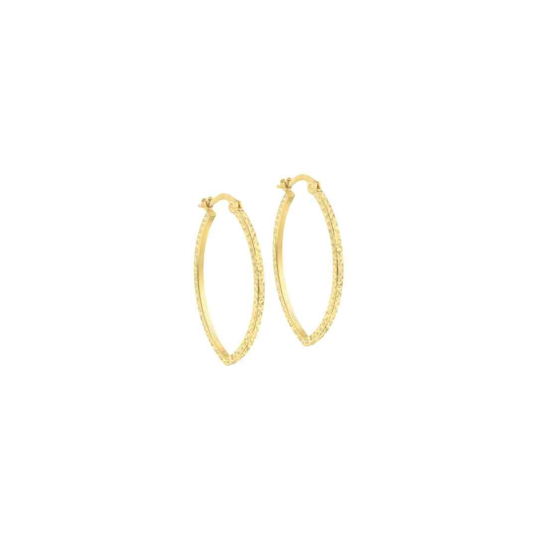 9ct Yellow Gold Creole Hoop Earrings