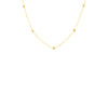 9ct Yellow Gold 9 Station Square Pebble Necklace