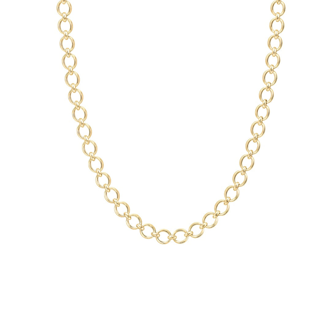 9CT Yellow Gold Handmade 10mm Fancy Oval Chain