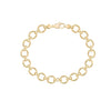 9CT Yellow Gold Handmade 10mm Fancy Oval Bracelet