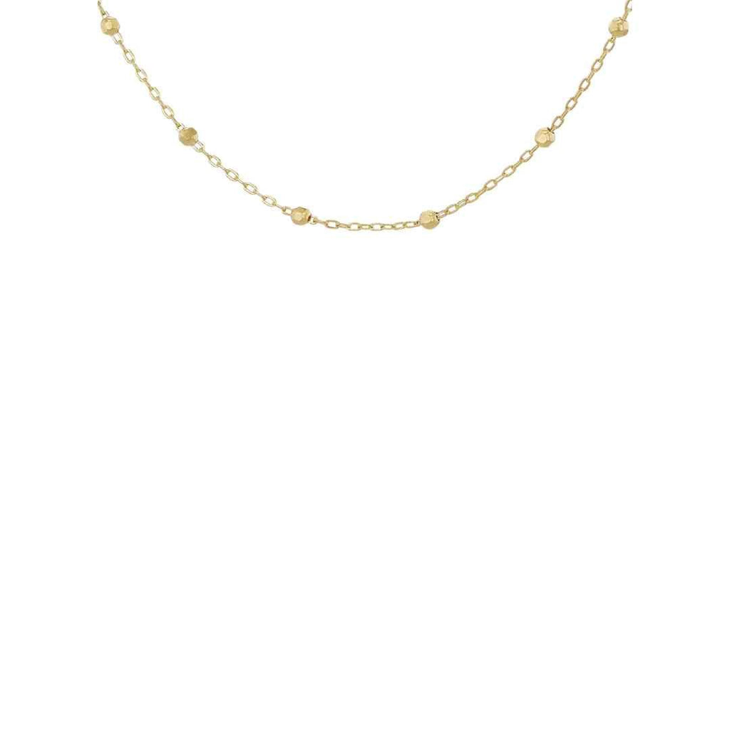 9ct Yellow Gold Fancy Beaded Chain – 41cm