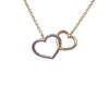 Two-Tone Interlocking Hearts Pendant – 9ct Gold