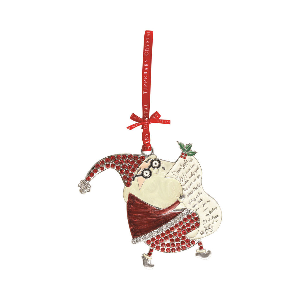 Tipperary Santa With List Decoration
