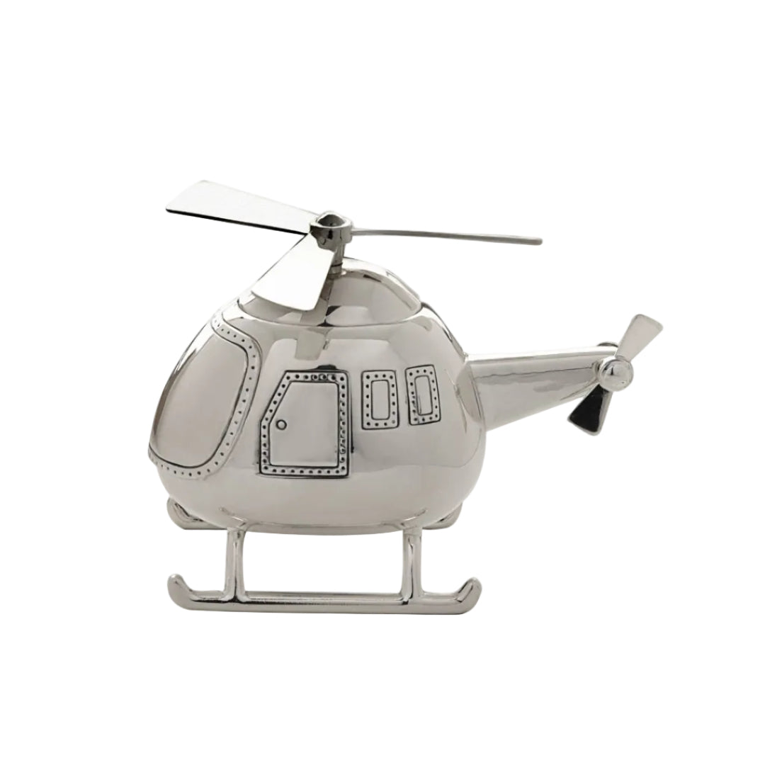 Silver Plated Helicopter Money Box
