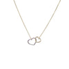 Two-Tone Interlocking Hearts Pendant – 9ct Gold