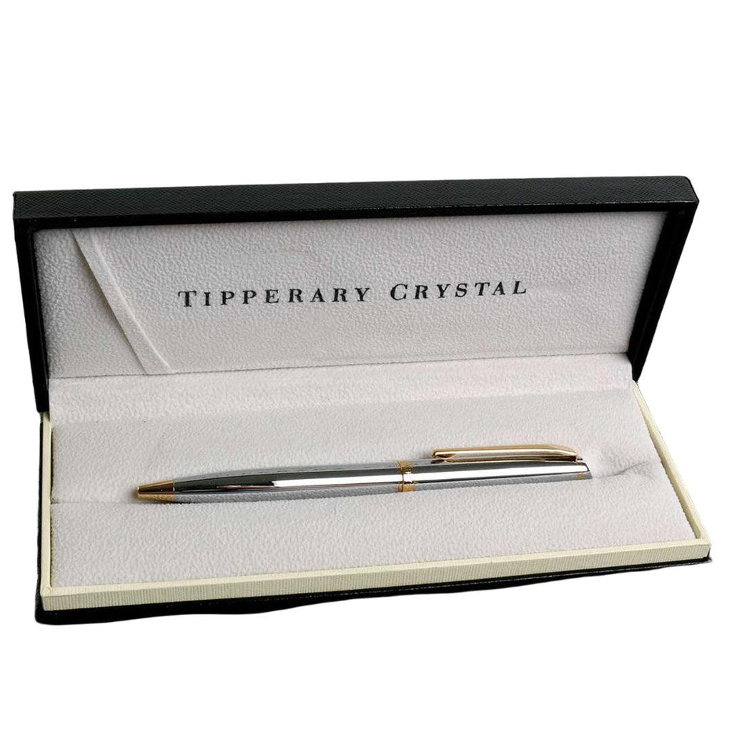 Pen in a Tipperary Crystal box on a white background 