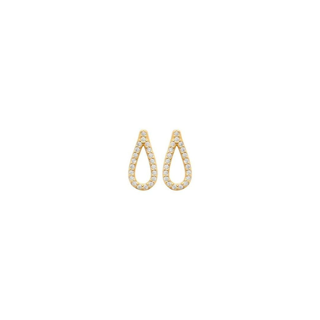 Burren “Gentle Drop Stud Earrings” – Gold