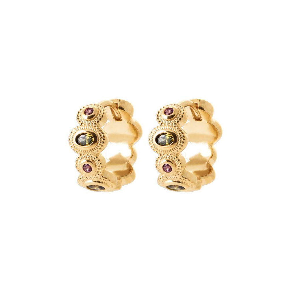 Burren "Jasmine Huggie Hoops" – Gold
