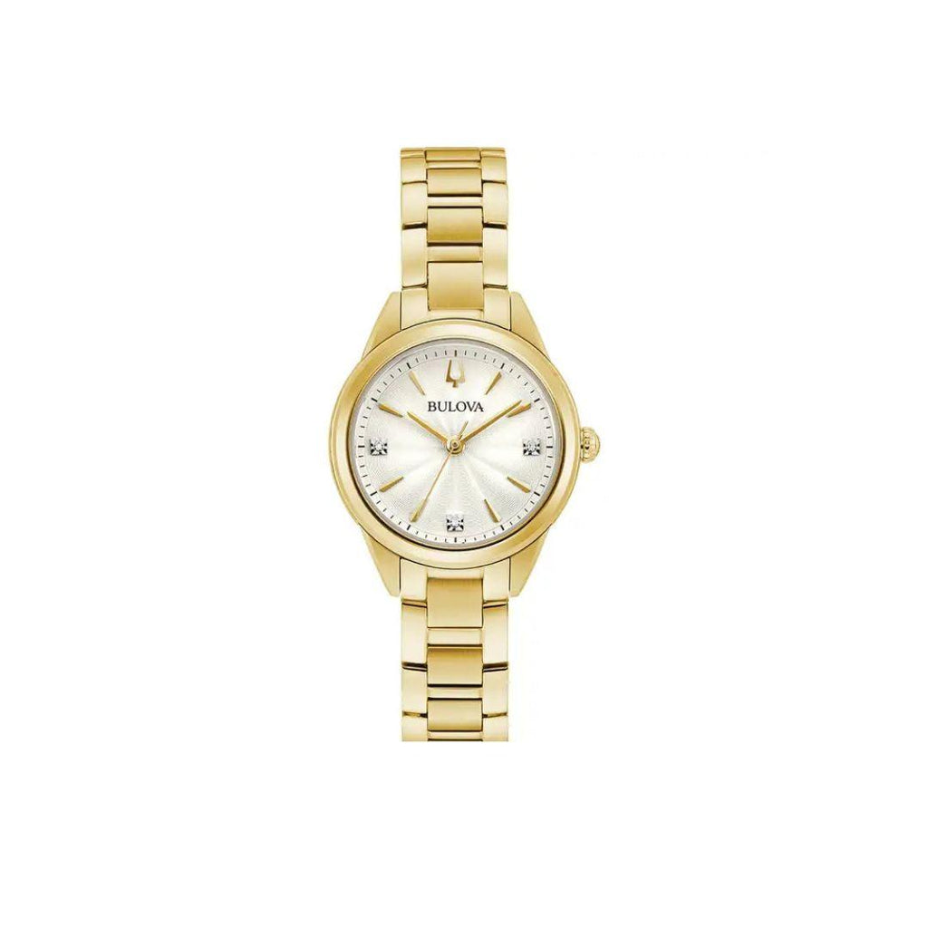 Bulova Sutton Petite Diamond – White Dial & Gold-Tone Bracelet