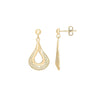 9CT Yellow Gold Teardrop Filigree Drop Earrings