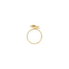 9ct Yellow Gold Textured Diamond Flower Ring