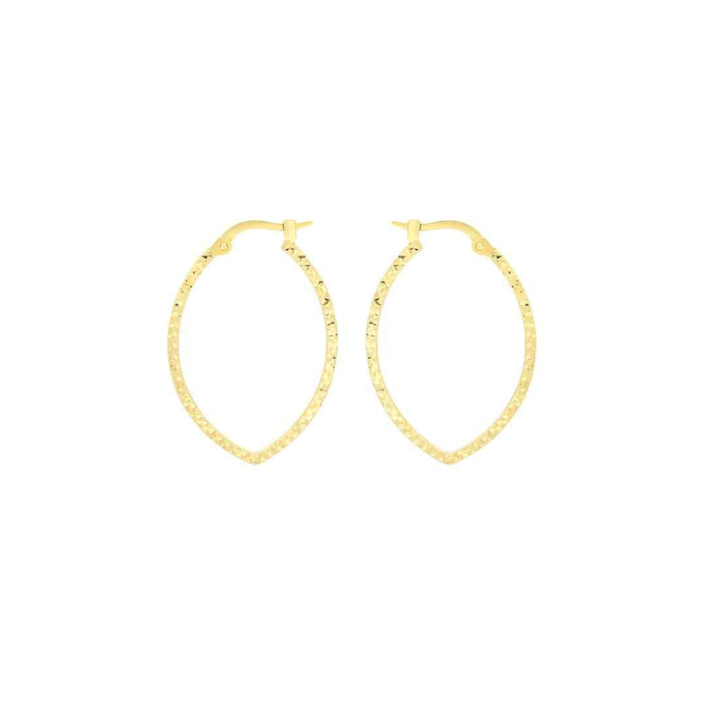9ct Yellow Gold Creole Hoop Earrings