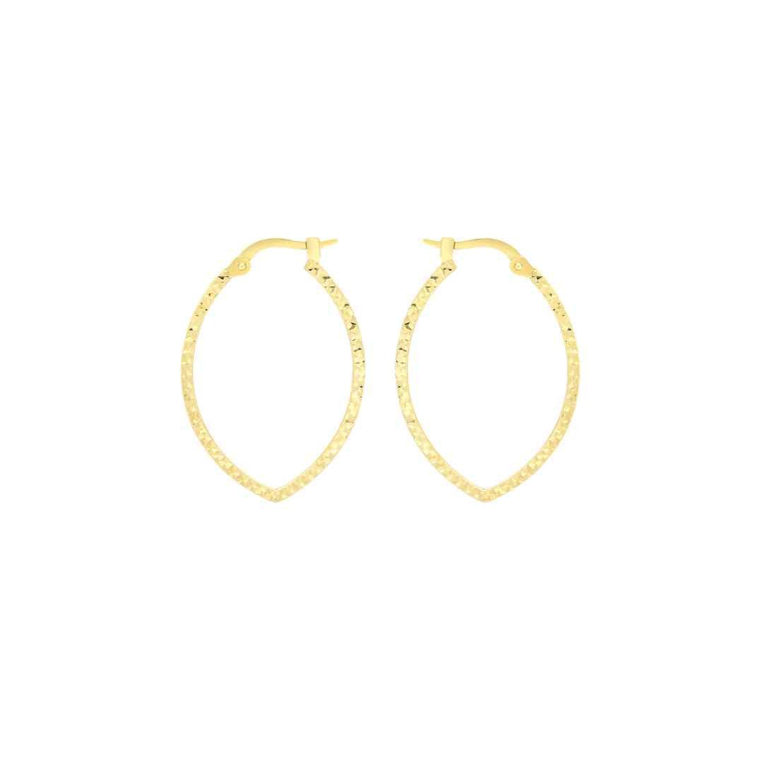 9ct Yellow Gold Creole Hoop Earrings