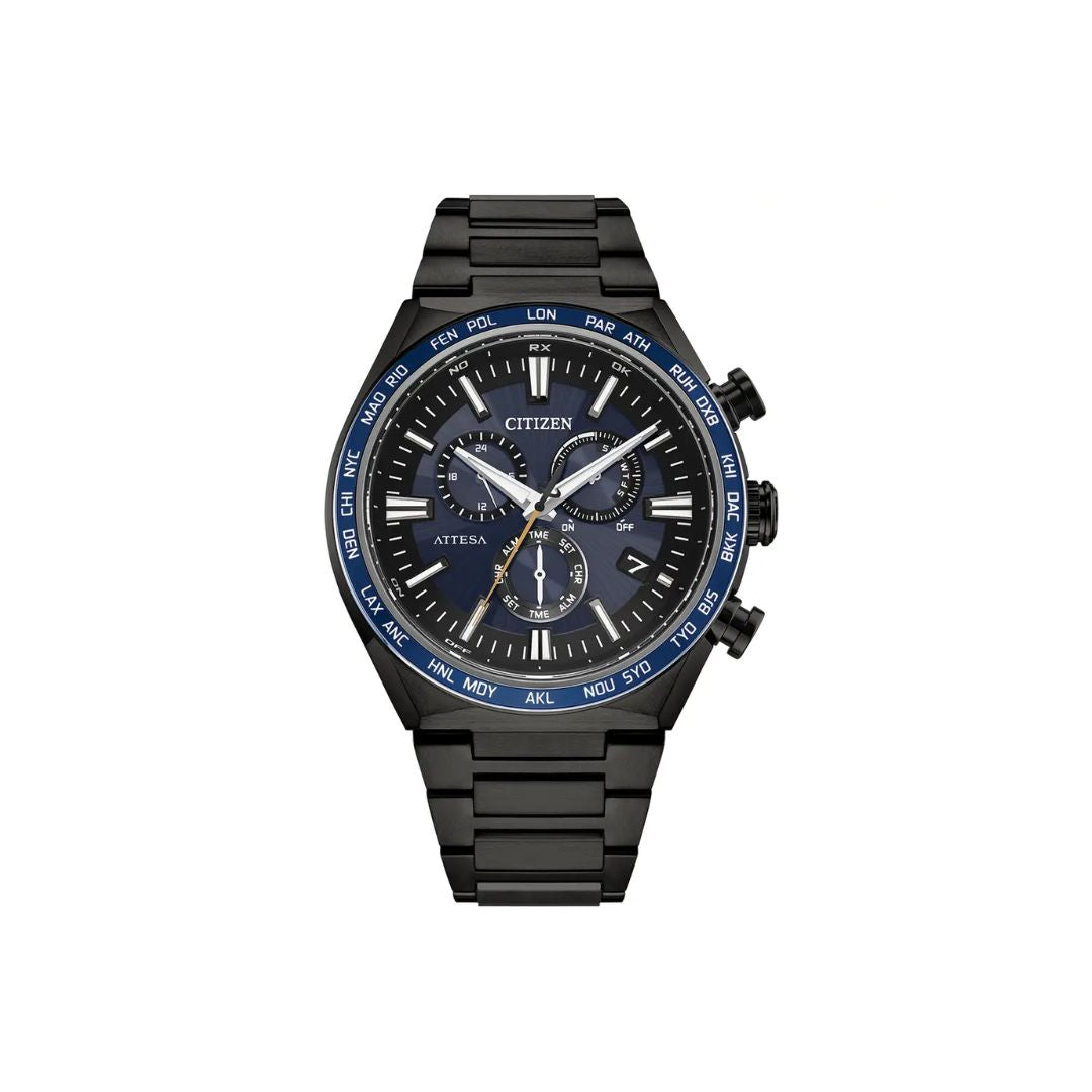 Citizen Attesa & Navy Dial with Titanium Bracelet