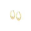9ct Yellow Gold Claddagh‑Style Creole Earrings