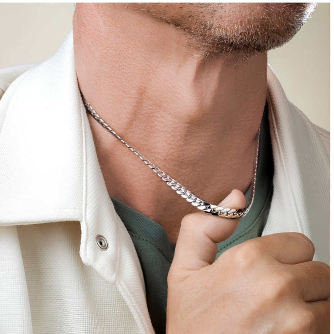 Lotus Style Men’s Chain Necklace