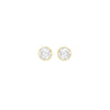 9ct Yellow Gold CZ Rubover Stud Earrings