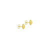 9ct Yellow Gold Diamond‑Cut Geometric Stud Earrings