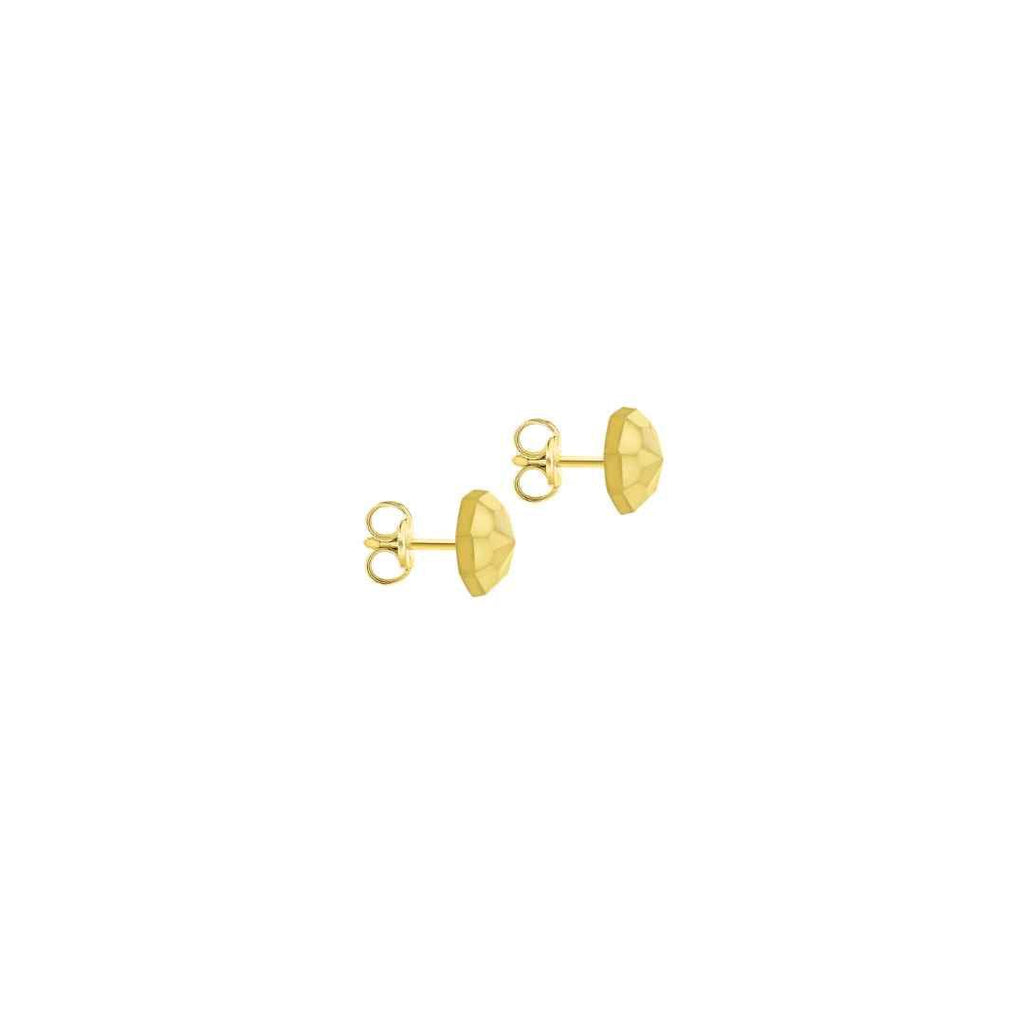 9ct Yellow Gold Diamond‑Cut Geometric Stud Earrings