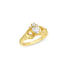 Sterling Silver Gold‑Plated Claddagh Ring
