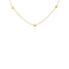 9ct Yellow Gold 9 Station Square Pebble Necklace
