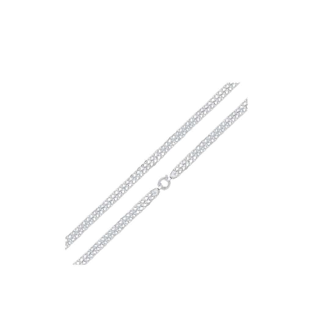 Silver 9mm Handmade Flat Spiga Chain Bracelet