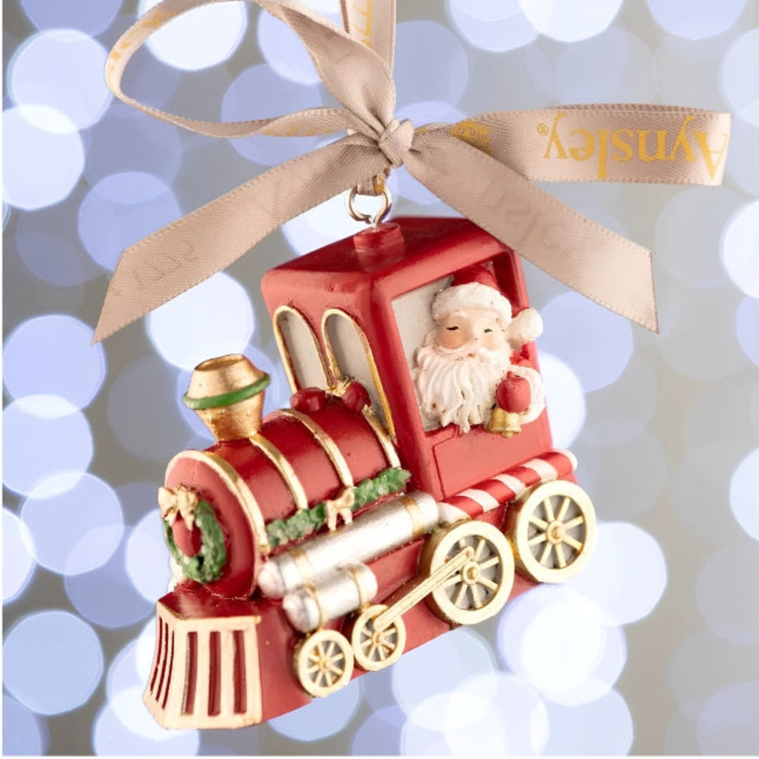 Aynsley Santa train  ornament