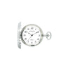 Dalton Silver-Tone Shield Engraved Pocket Watch with Full Figure Dial