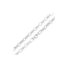 Silver 10.7mm Handmade Oval Pinched Link Chain Bracelet