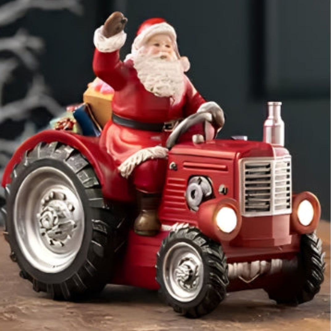 Aynsley Christmas Santas Tractor Figurines