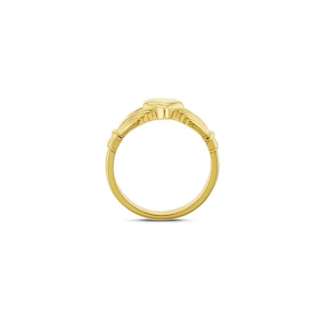 Sterling Silver Gold‑Plated Traditional Claddagh Ring