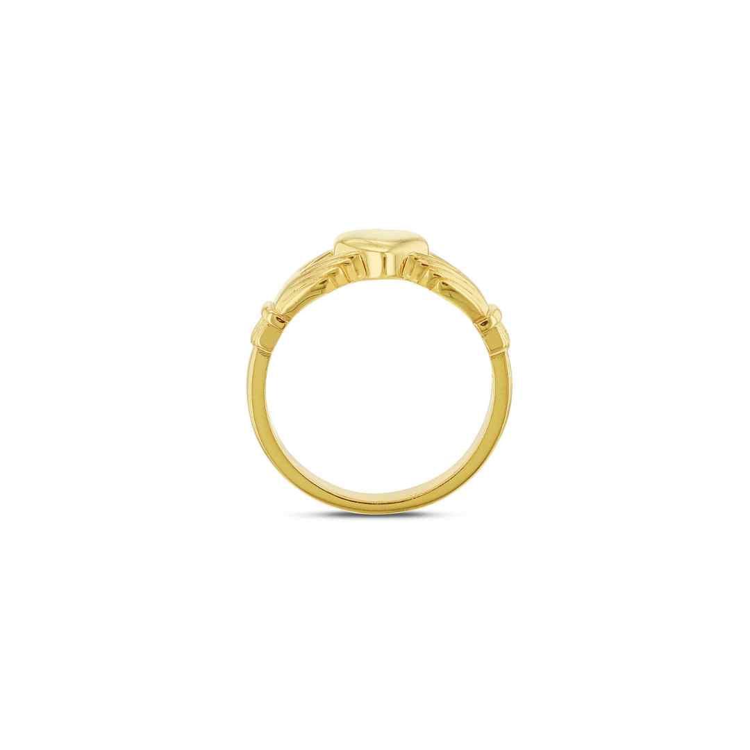 Sterling Silver Gold‑Plated Traditional Claddagh Ring