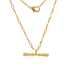 Burren "Don't Cry Wolf T‑Bar Necklace" – Gold