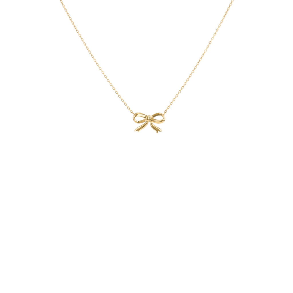 9ct Yellow Gold Bow Necklet